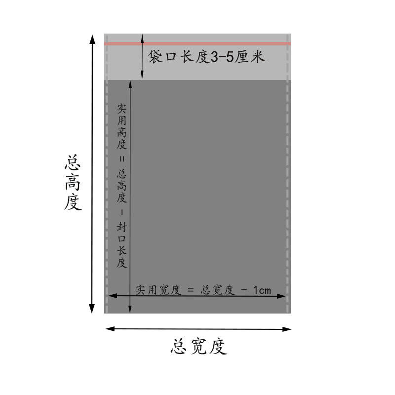 透明袋OPP不干胶自粘袋防尘袋服装包装袋收纳袋饰品袋多种尺寸24x18