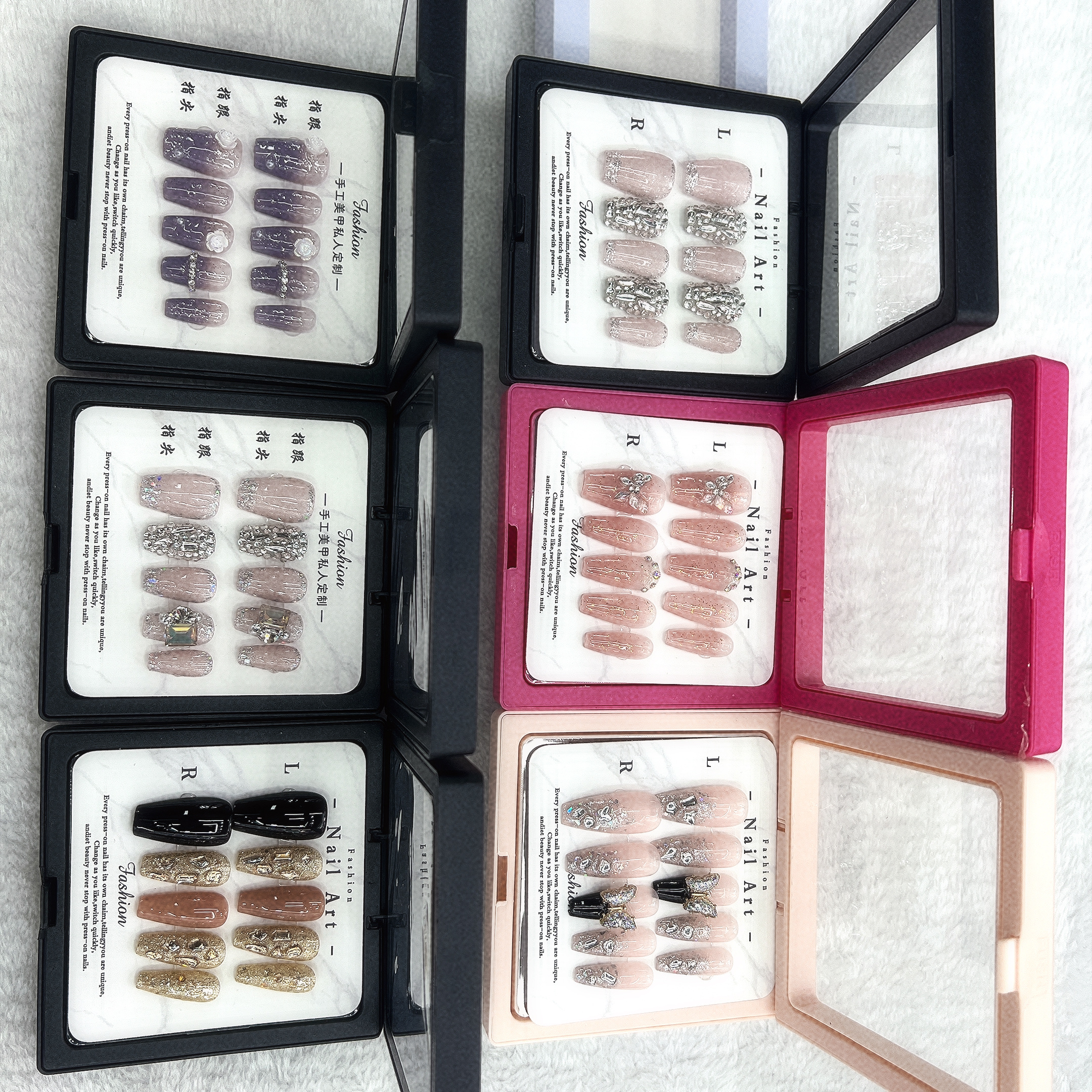 Wearable nails, handcrafted nails, and fake nails details Picture