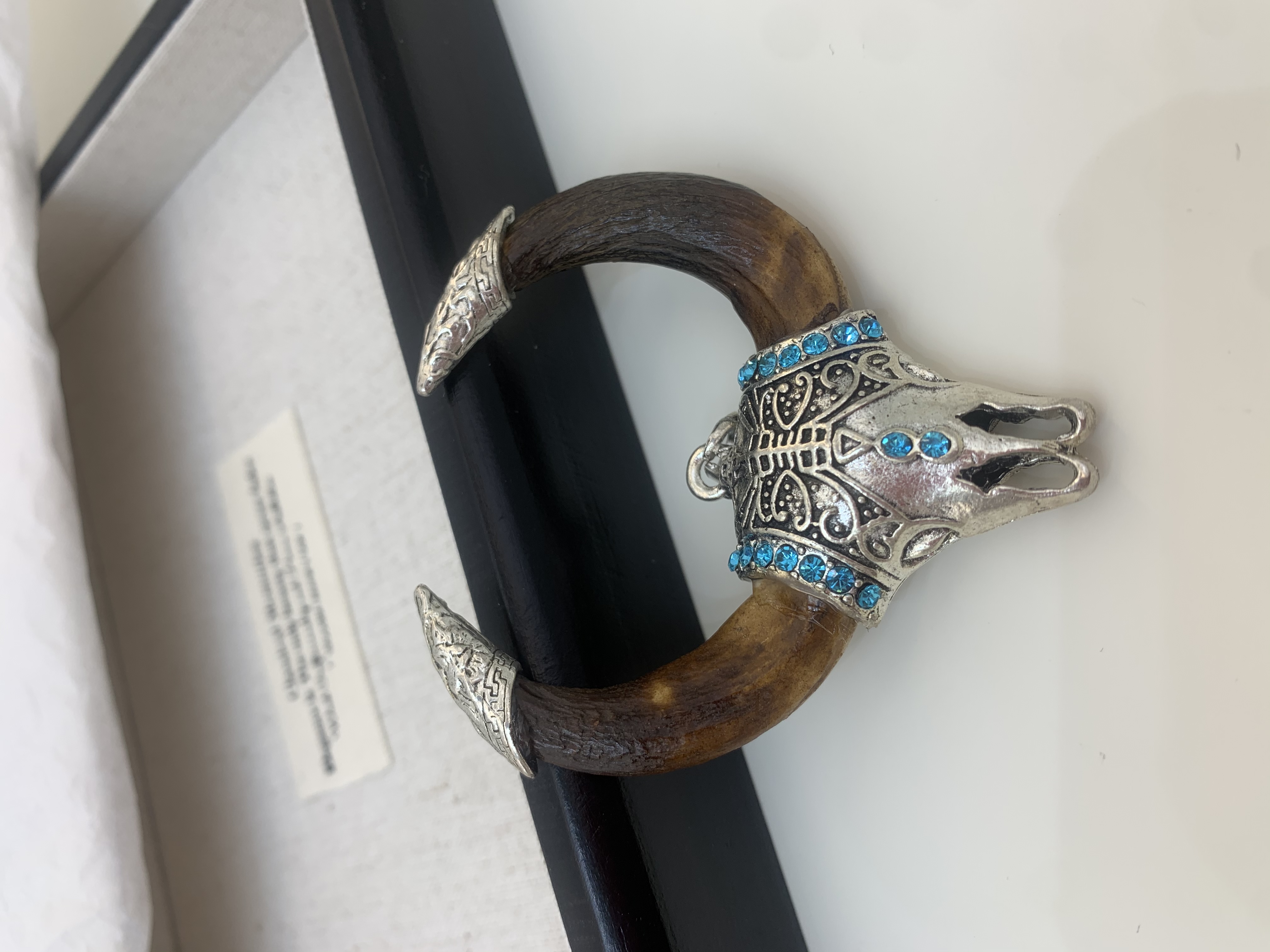 嘻哈风格男士长款牛头吊坠项链 玉石蘑菇石吊坠 五角星葱粉项链女款 独特设计时尚潮流首饰