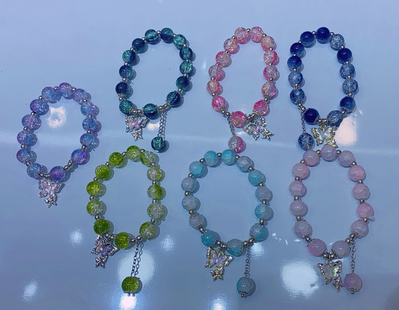 小红书爆款中式蓝波手链女国潮超仙蝴蝶简约百搭学生闺蜜清冷手串产品图