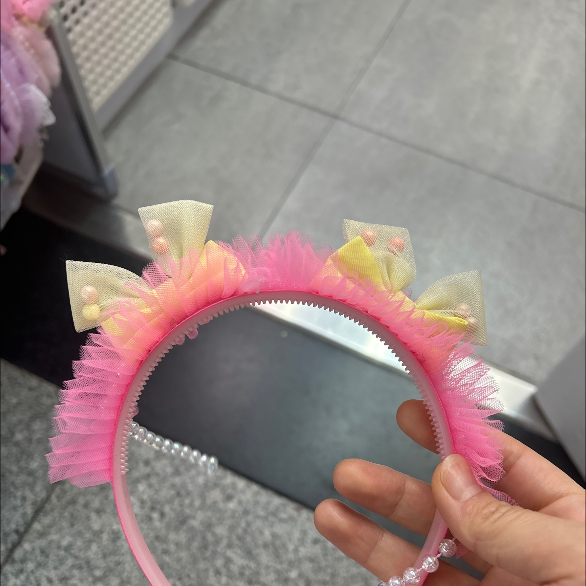 儿童流行发饰，儿童流行头扣，花边珠子流行头饰，儿童发饰头扣