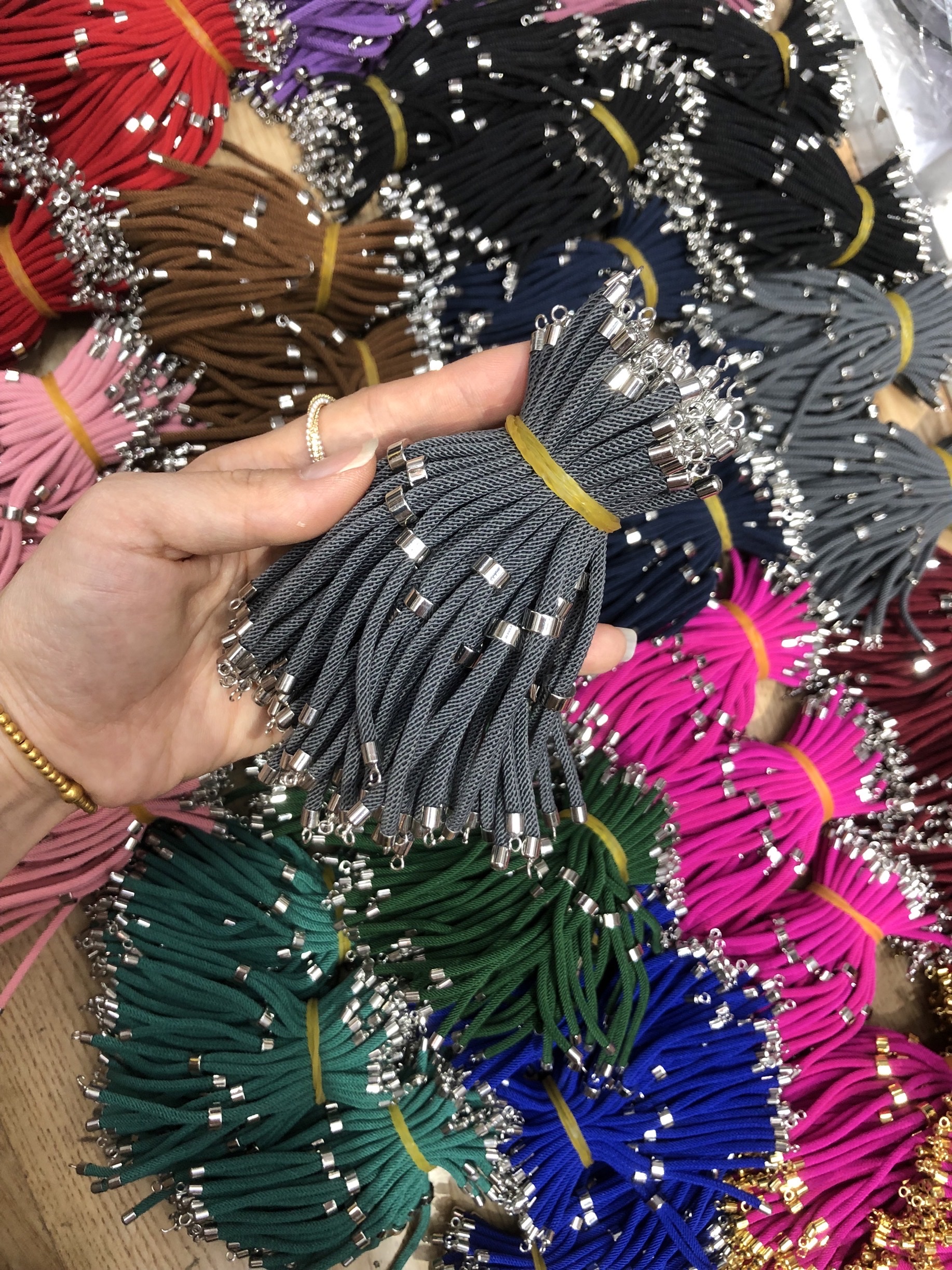 保色铜镀金米兰线生命树红色基础绳夹珠DIY配件手链手绳配件手链手链手串首饰详情图9