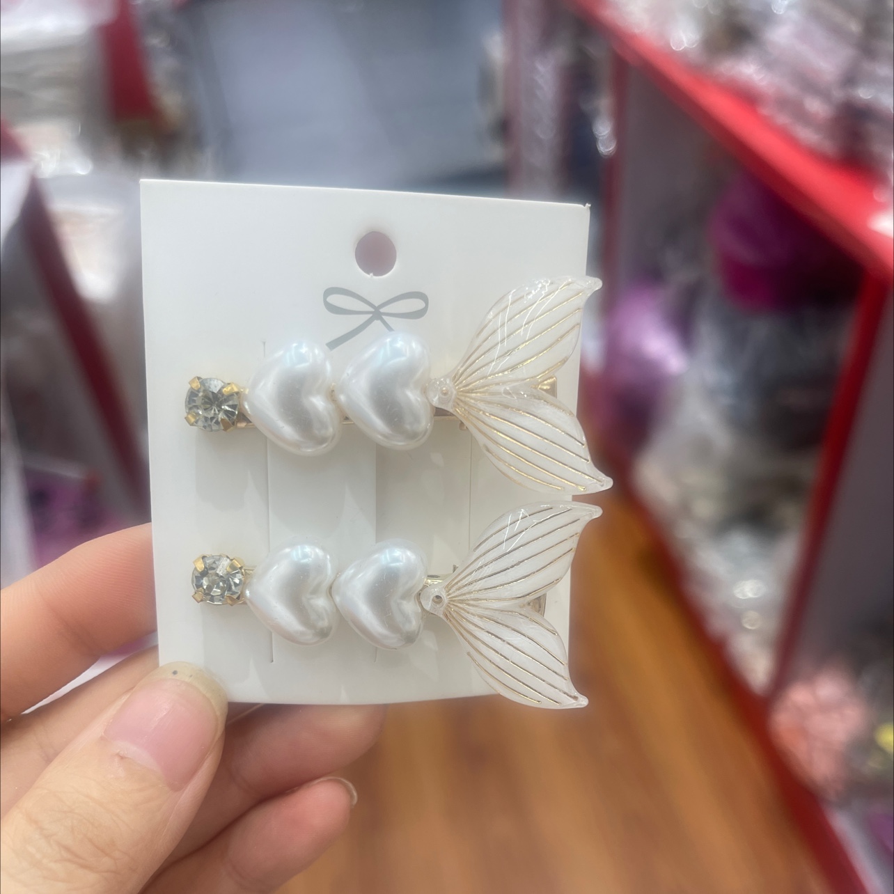 夏日蓝色贝壳海星鱼尾少女发夹海洋风边夹精致头饰简约甜美清新夹详情图3