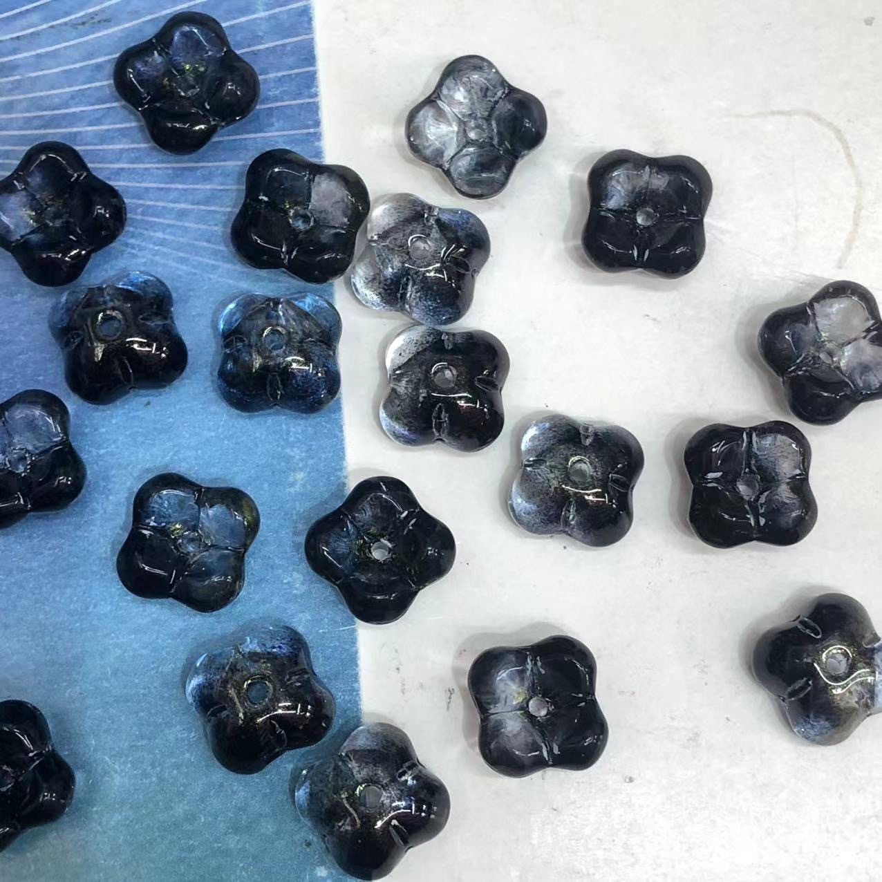 Houxiu Crystal domestic glazed crystal glass, fat osmanthus retro accessories, diy jewelry accessories, jewelry accessories Application Scenario