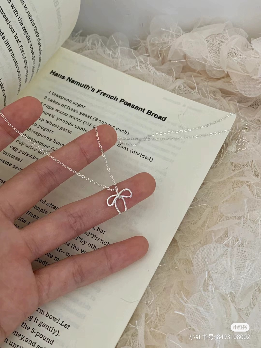 S925纯银不规则蝴蝶结项链女简约高级感东大门ins风颈链2024新款纯银项链白底实物图