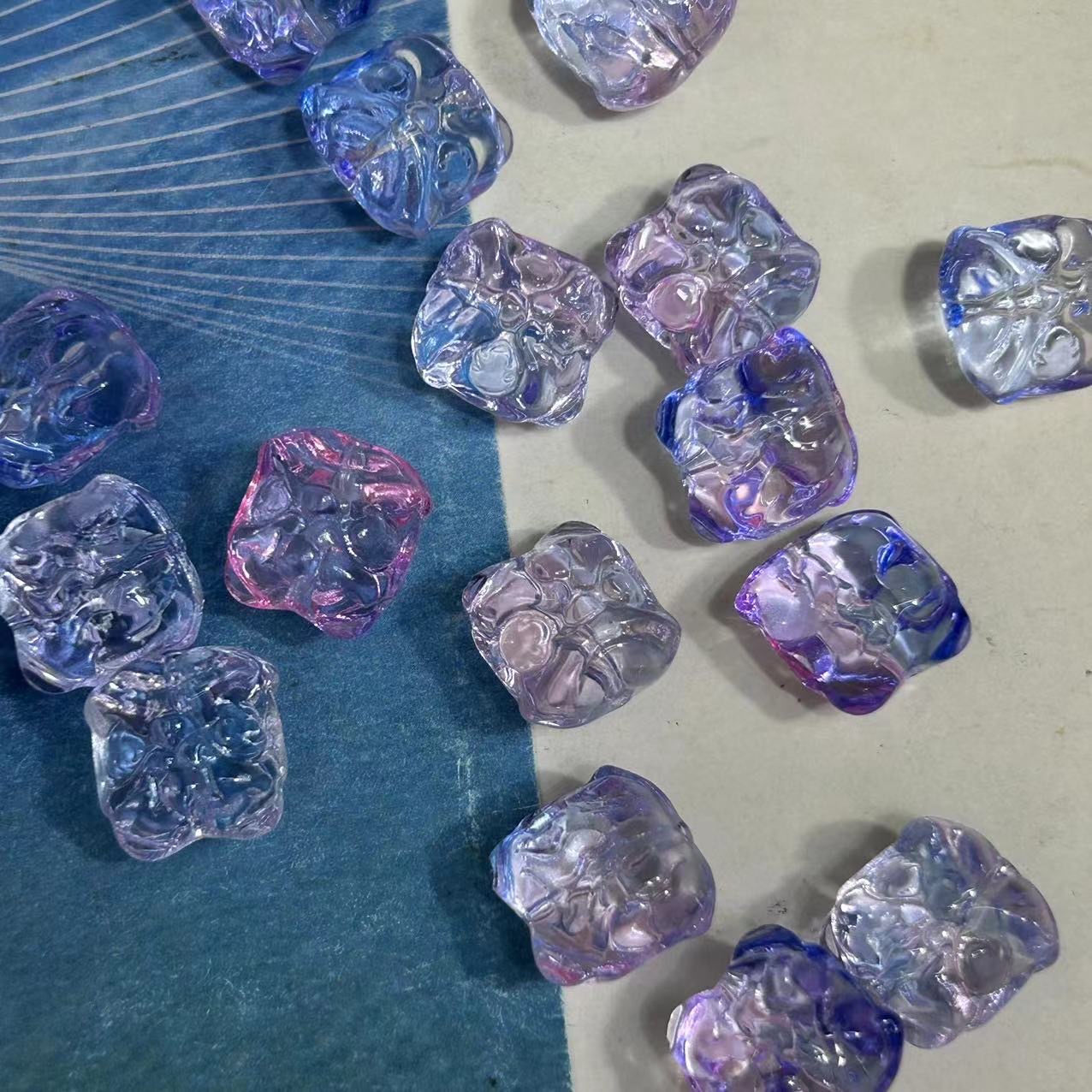 厚秀水晶国产琉璃水晶玻璃配件醒狮手串配件，复古diy饰品配件儿童饰品材料diy饰品配件详情图3