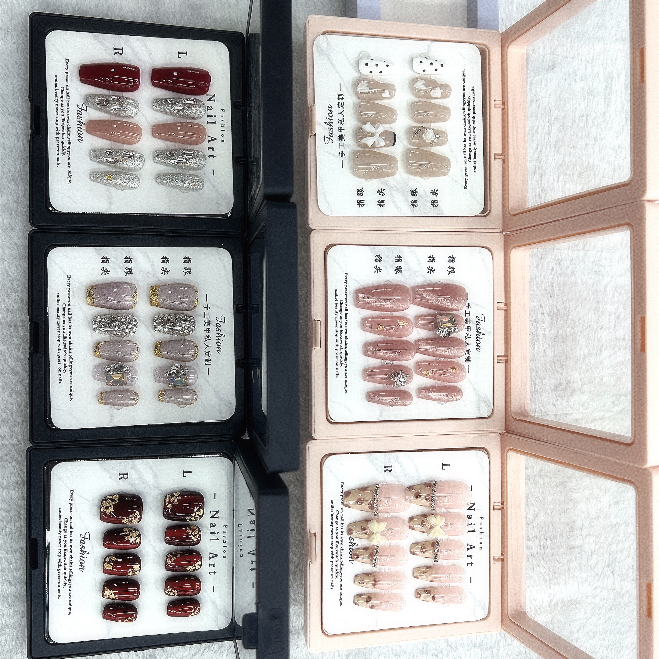 Wearable nails, handcrafted nails, and fake nails