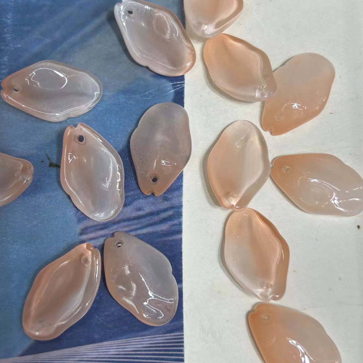 厚秀水晶国产琉璃水晶玻璃复古发簪配件胖桃花儿童发簪，流苏手工DIY材料配件详情图8