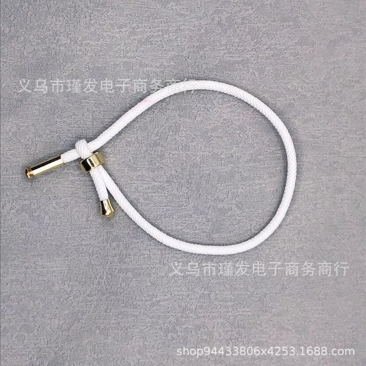 简约可调节3mm米兰手绳抽拉式手链DIY男女通用四件套红绳批发保色手链手串首饰细节图