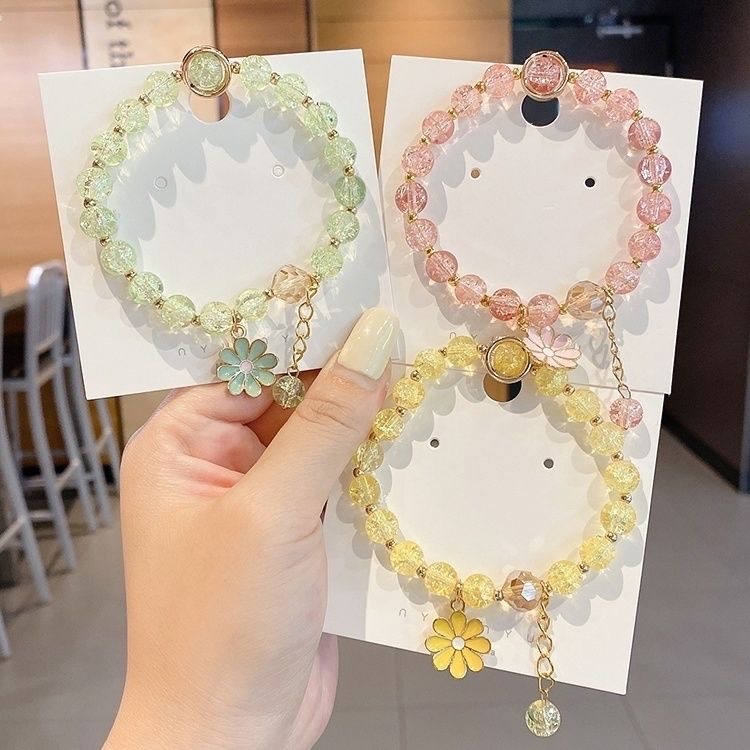 小雏菊手链森系小众闺蜜链刻字定制单圈女款学生姐妹礼物高级甜美：小众闺蜜链定制单圈女款森系学生姐妹礼物详情图11