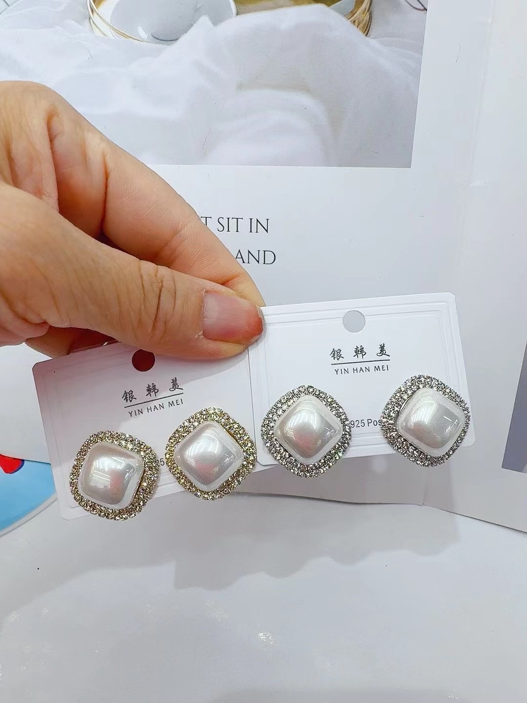 925纯银珍珠耳钉 高品质饰品 简约时尚耳饰 纯银耳钉女款优雅耳饰精致饰品珍珠耳钉