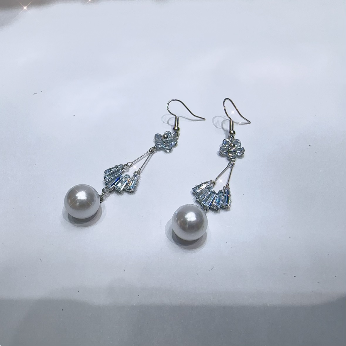 日韩风 新款蝴蝶结 镶嵌超闪锆石耳环 女超仙长款流苏设计感耳钉耳饰明星同款耳环锆石耳环批发详情图4