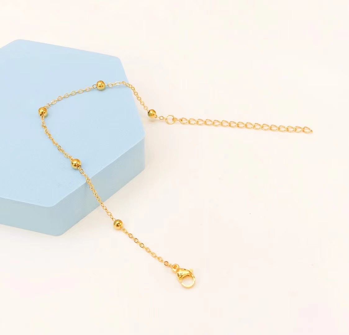 金沐首饰黄金饰品镀金手链砂金手环厂家直销流行时尚饰品产品图