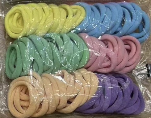 饰品头圈毛巾圈头饰发饰无缝皮筋4.5寸高弹力皮筋头饰发饰细节图