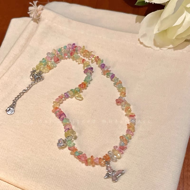 彩石项链女轻奢小众精致高级感爆款锁骨链颈链毛衣链项链女短款详情图3