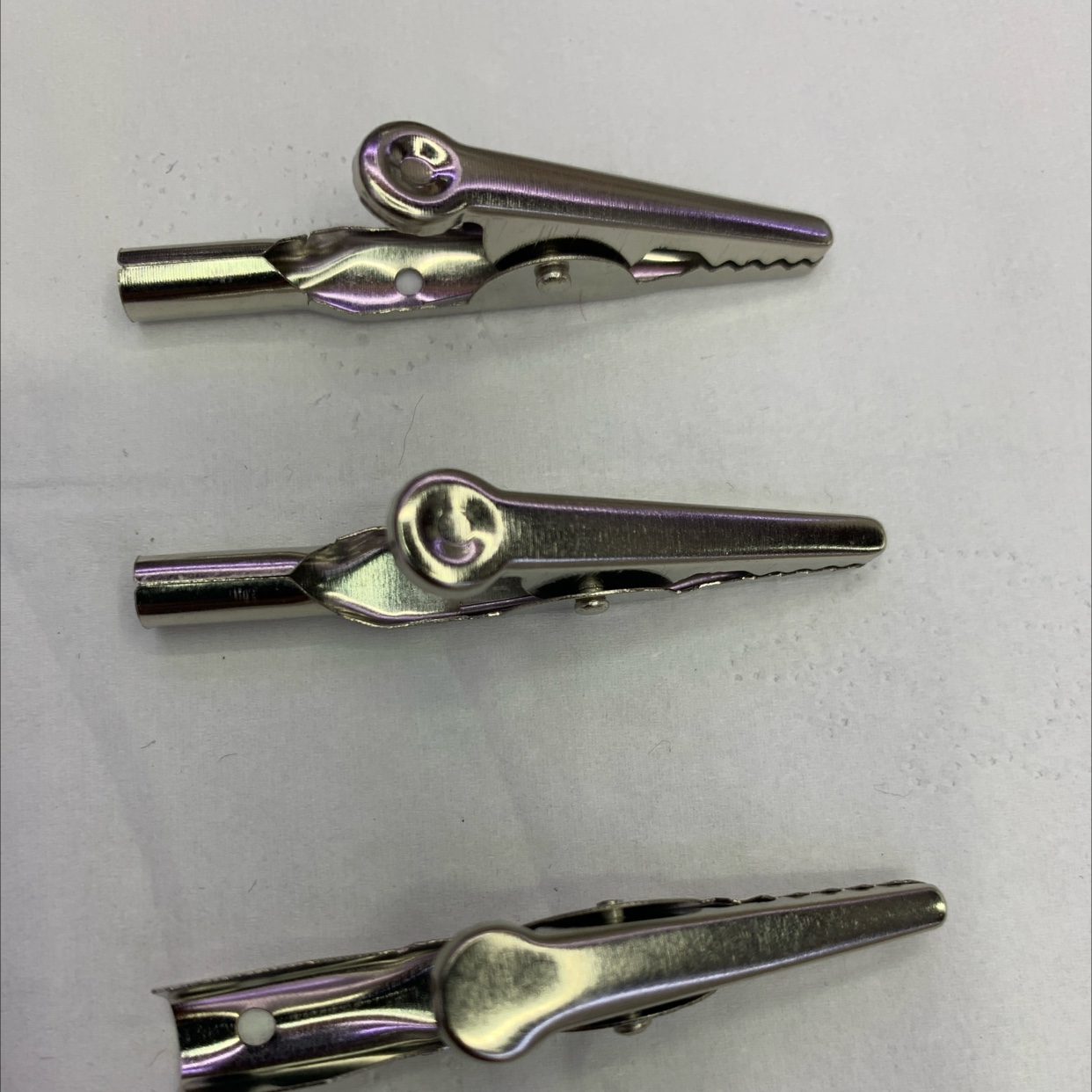diy手工自制圣诞饰品发夹专用银色合金鸭嘴夹一字夹鳄鱼夹头发夹子