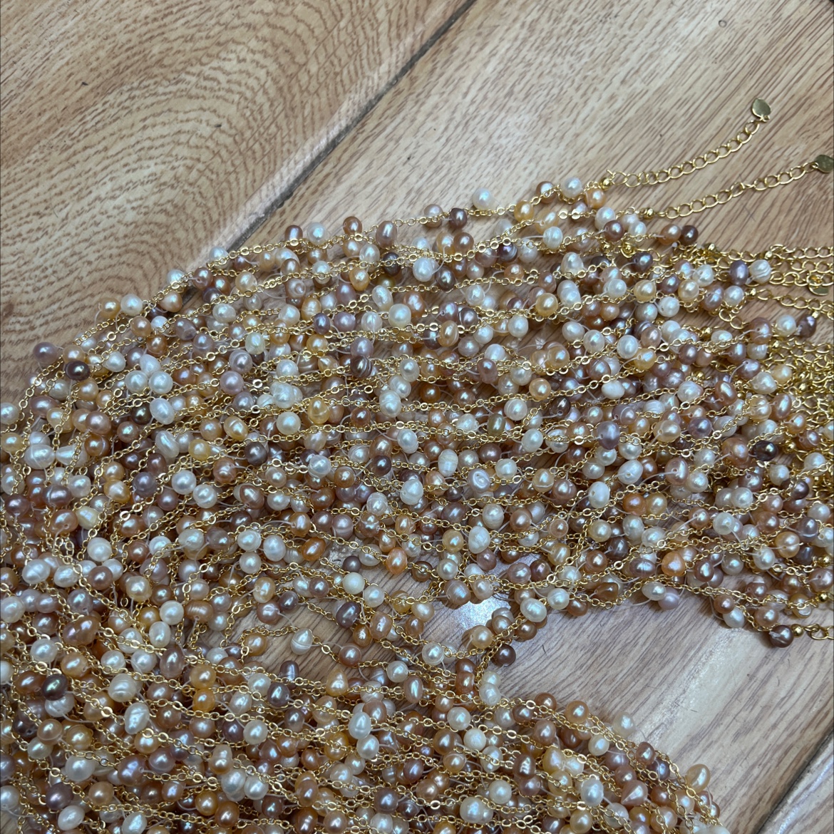 珍珠项链，彩色珍珠项链、满天星保色珍珠项链、外贸出口，网络热卖。厂家直销。饰品详情图2