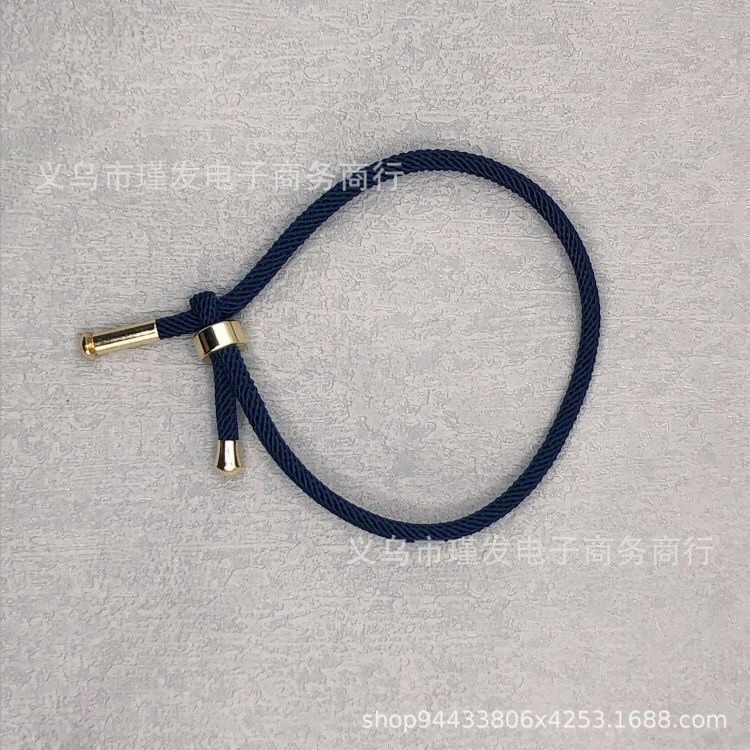 简约可调节3mm米兰手绳抽拉式手链DIY男女通用四件套红绳批发保色手链手串首饰产品图