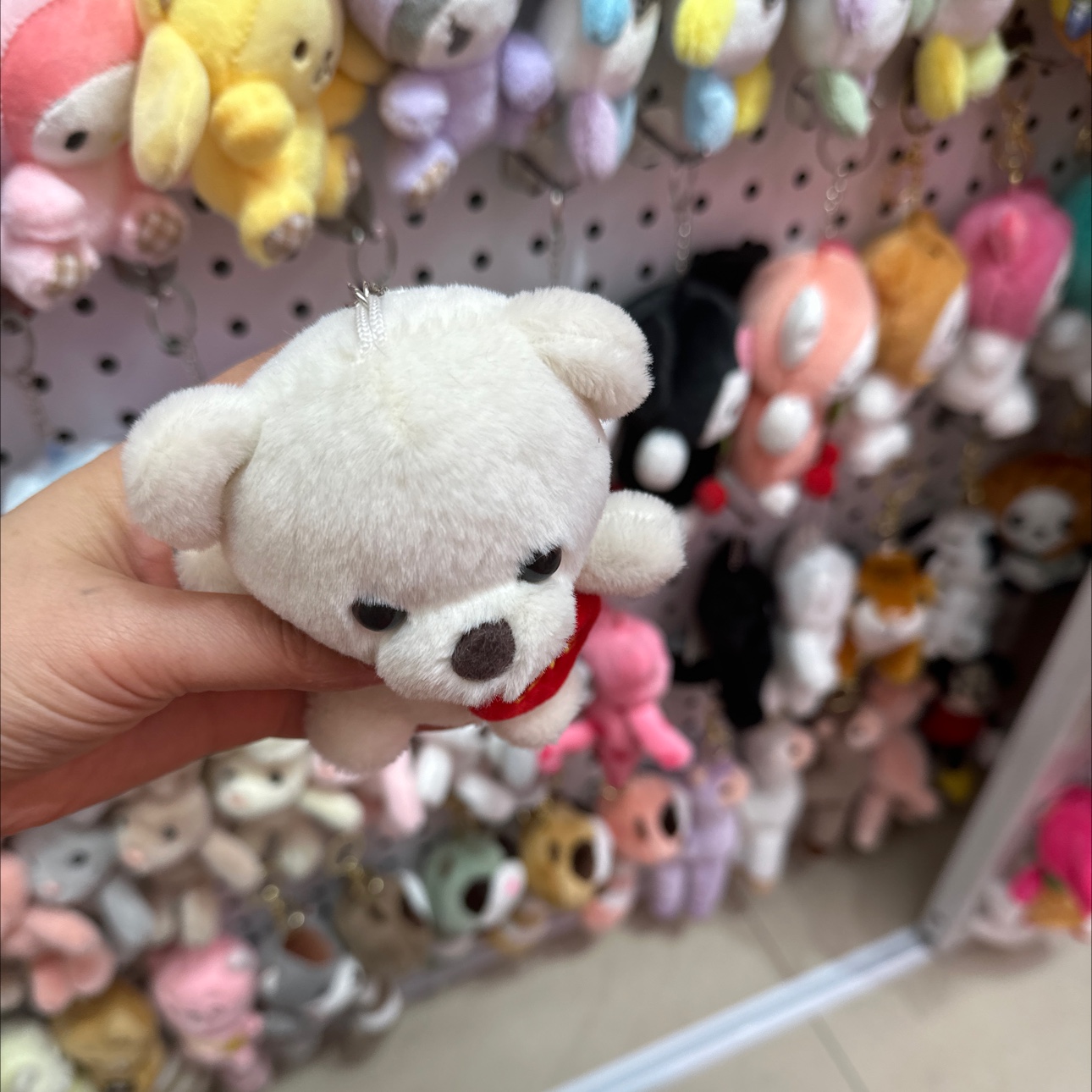 毛绒玩具钥匙扣细节图