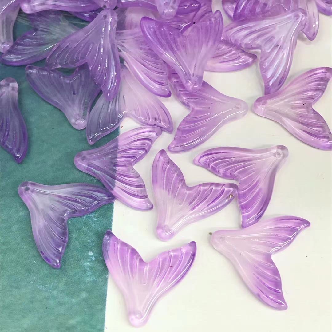 厚秀水晶国产复古玻璃鱼尾吊坠diy饰品配件饰品配件美人鱼儿童饰品配件外贸热卖产品网红饰品配件饰品配件diy饰品配件详情图5