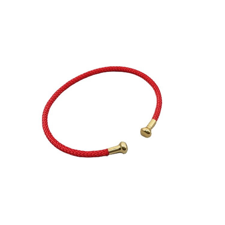 C型串珠手环开口多彩手镯串珠手绳配饰diy沙金大孔饰品配件3mm手链手串五彩绳首饰产品图