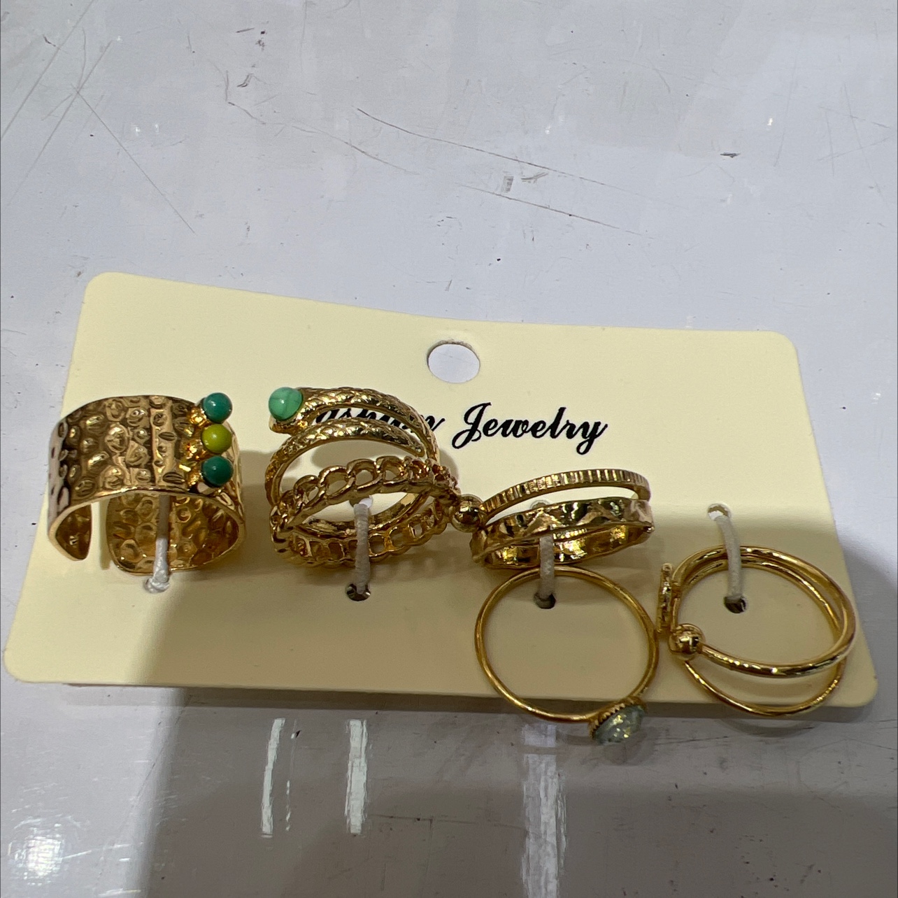 防玉合金戒指 玉戒子锆石个性钻 精致时尚 优雅持久耐磨 高品质首饰礼品白底实物图