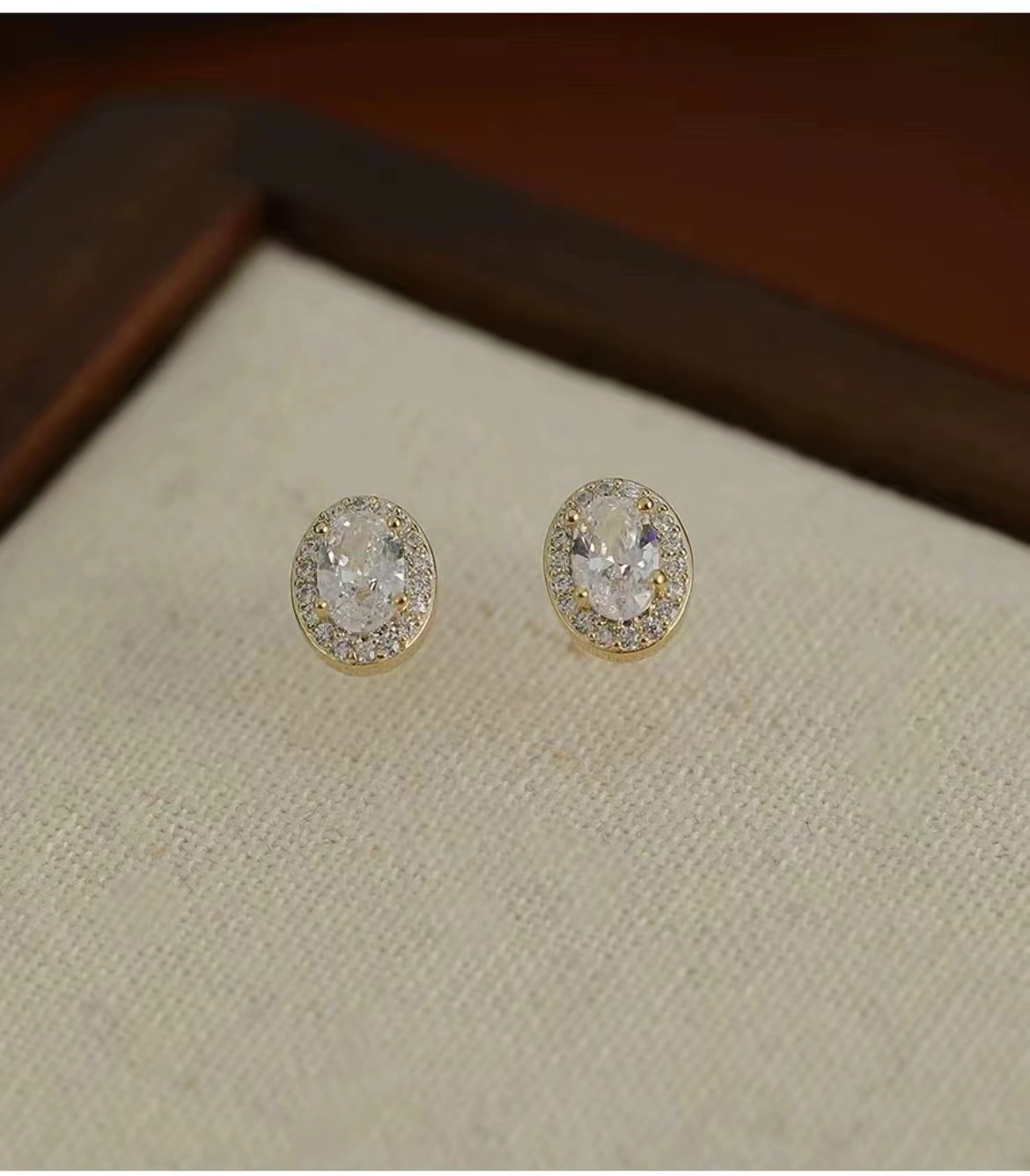 蛋形满钻彩色耳骨钉，粉钻黄钻蓝钻白钻甜美时尚气质耳钉精致百搭