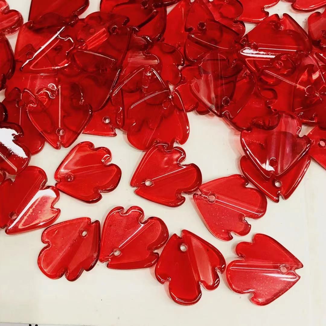 Houxiu Crystal domestic glazed crystal glass, small flying fish glazed petal accessories, children's hairpin accessories, DIY materials, popular and best-selling accessories details Picture