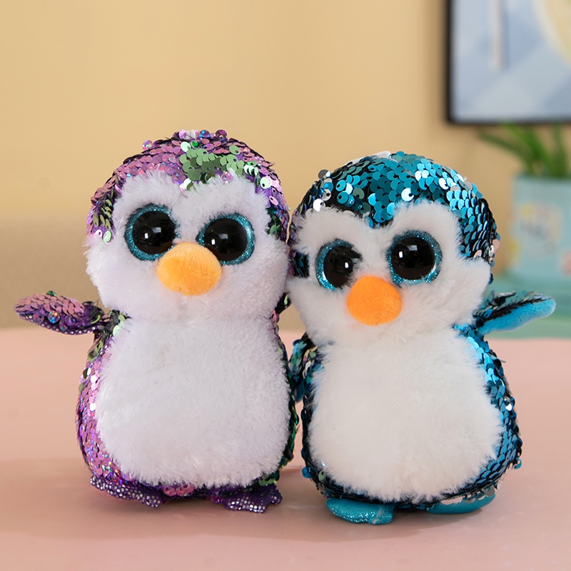Super cute big-eyed sequined series plush toys, claw machine dolls, gift wholesale, doll figurines, warm gifts suitable for your girlfriend's children Specification image
