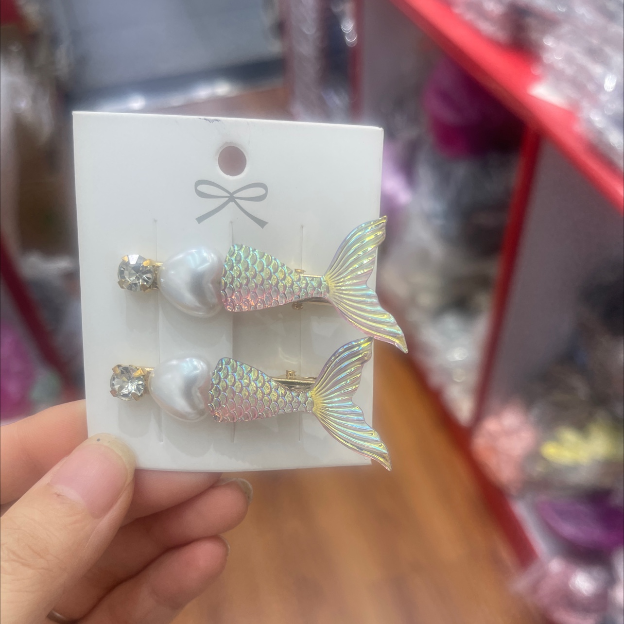 夏日蓝色贝壳海星鱼尾少女发夹海洋风边夹精致头饰简约甜美清新夹详情图4