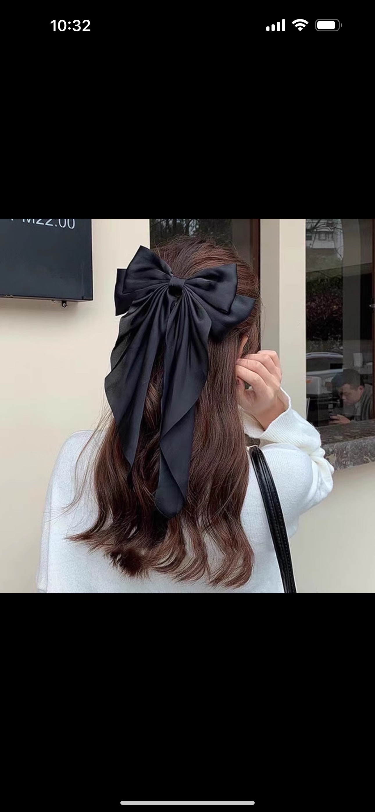 The oversized ribbon-shaped bow hair clip at the back of the head, the forest-style fairy-like hair accessory, the internet-famous white hair clip, the elegant hair clip, the bow hair clip Application Scenario
