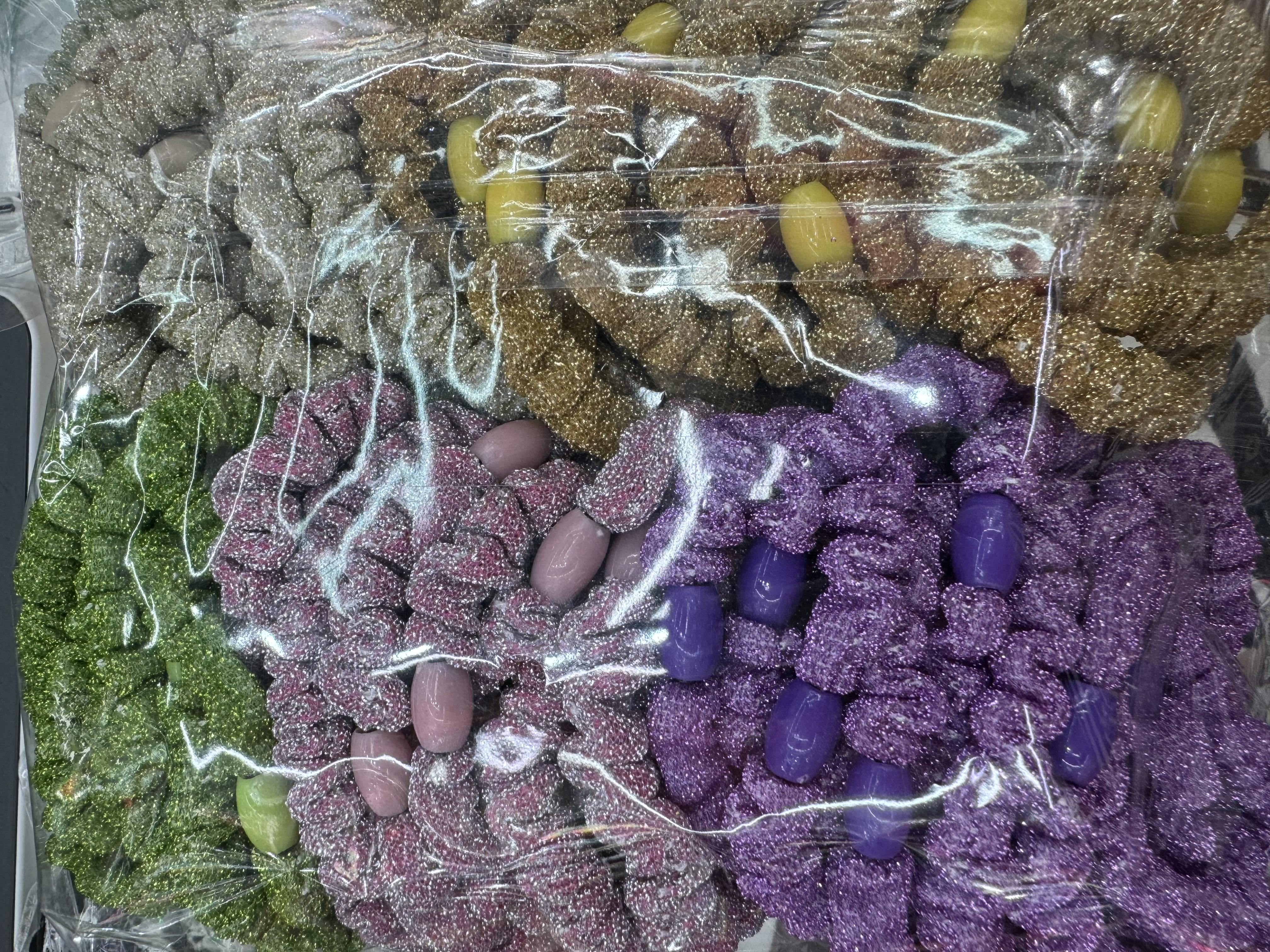 阳阳饰品2024年新款韩版时尚银丝穿珠发圈头绳头饰