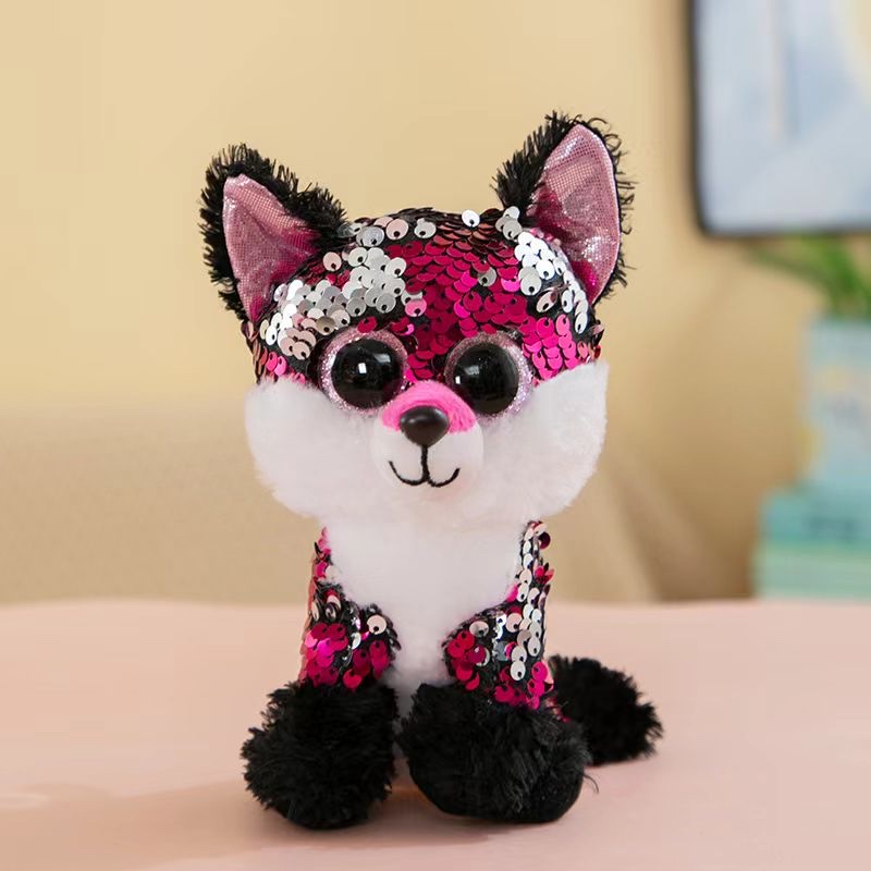 Super cute big-eyed sequined series plush toys, claw machine dolls, gift wholesale, doll figurines, warm gifts suitable for your girlfriend's children Item Picture
