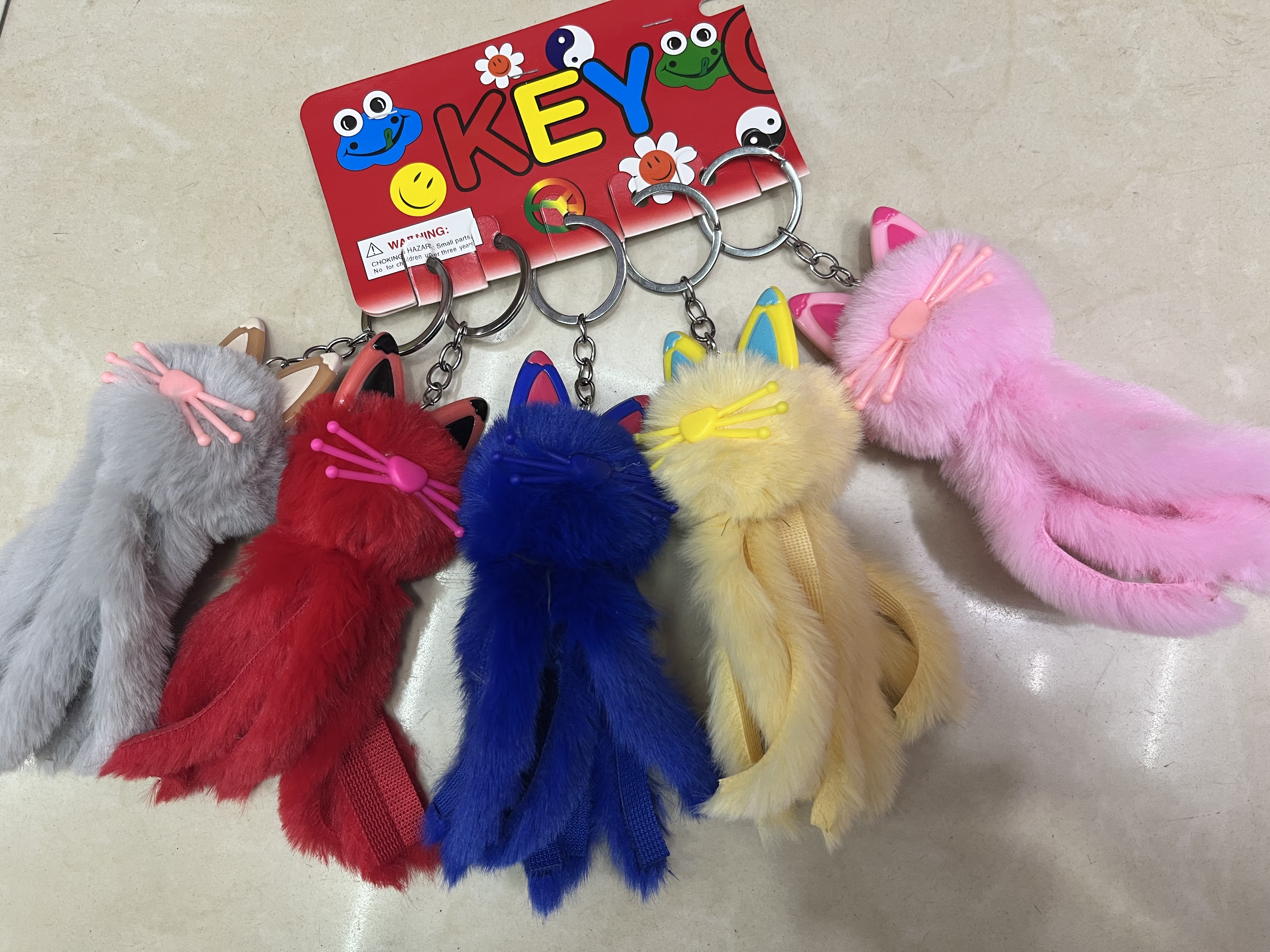 钥匙扣钥匙扣挂件毛绒挂件卡通挂件DIY包包挂件猫咪钥匙扣毛绒钥匙扣详情图14