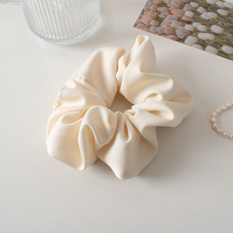 Korean high-end solid color satin large large intestine hair band spring new style hair tie wholesale ins hair accessory Item Picture