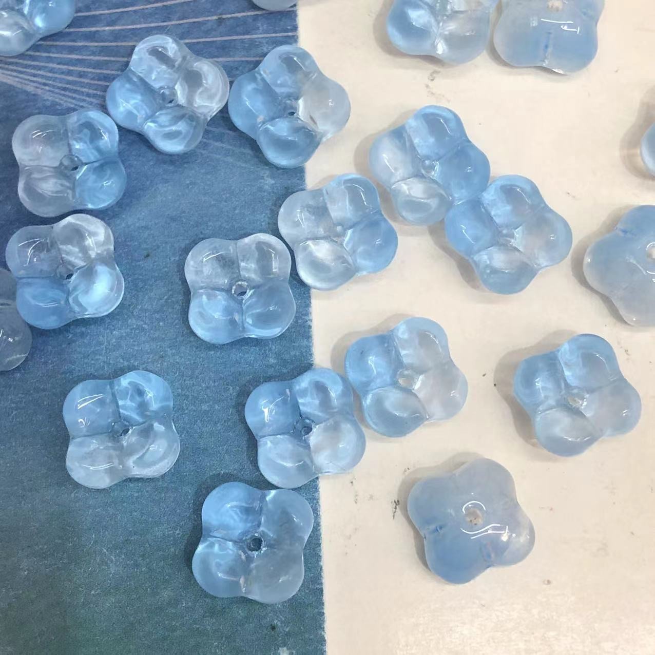 Houxiu Crystal domestic glazed crystal glass, fat osmanthus retro accessories, diy jewelry accessories, jewelry accessories details Picture