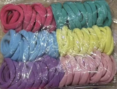 饰品头圈毛巾圈头饰发饰无缝皮筋4.5寸高弹力皮筋头饰发饰产品图