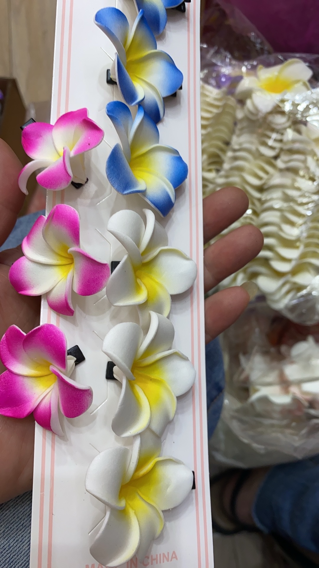 鸡蛋花发夹头饰发饰