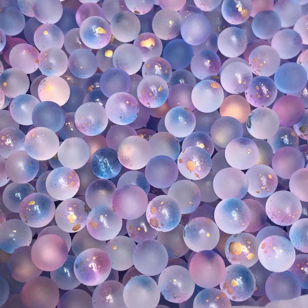 厚秀水晶国产琉璃水晶玻璃磨砂球球饰品配件，DIY配件，鱼缸摆件网红热卖配件，跨境热卖
