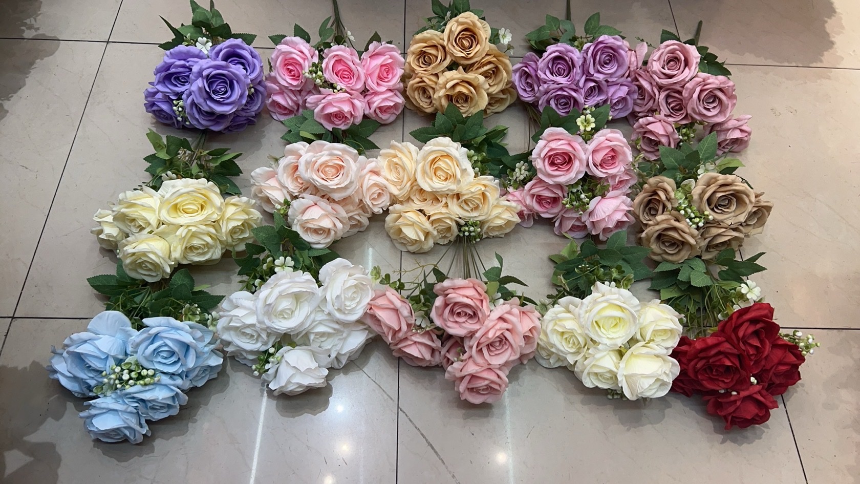 仿真柏树配件 假花塑料花 玫瑰花簪花装饰 植绒毛质感
