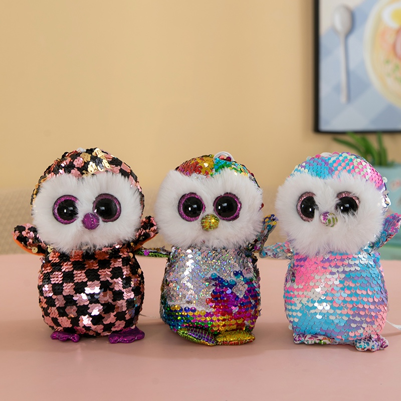 Super cute big-eyed sequined series plush toys, claw machine dolls, gift wholesale, doll figurines, warm gifts suitable for your girlfriend's children Application Scenario