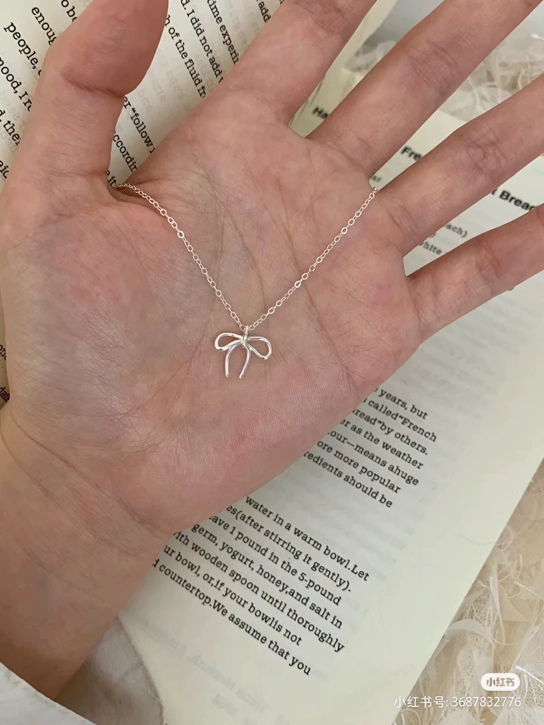 S925纯银不规则蝴蝶结项链女简约高级感东大门ins风颈链2024新款纯银项链