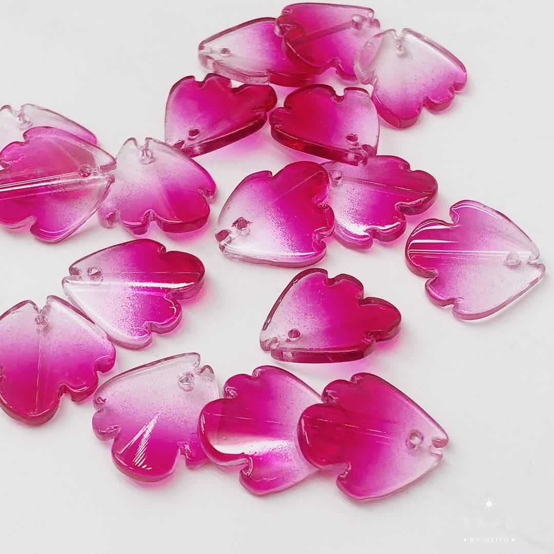 Houxiu Crystal domestic glazed crystal glass, small flying fish glazed petal accessories, children's hairpin accessories, DIY materials, popular and best-selling accessories