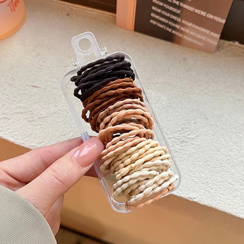 Children's Basic Hair Tie Girl's Hair Does Not Hurt Hair High Elastic Elastic Band Little Girl's Hair Grab Box Head Rope In The Middle Circle Rubber Band Specification drawing