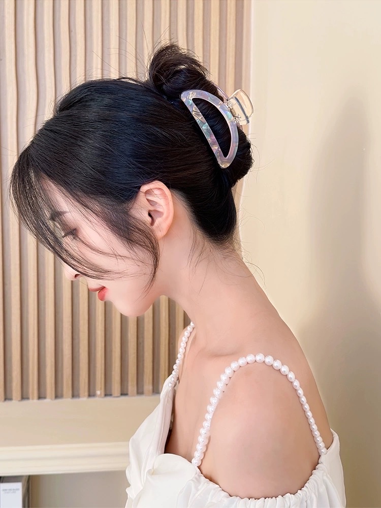 2024新款亚克力抓夹女高级感鲨鱼夹小号发夹后脑勺发量少发抓发饰发夹发饰抓夹创意饰品鲨鱼夹产品图