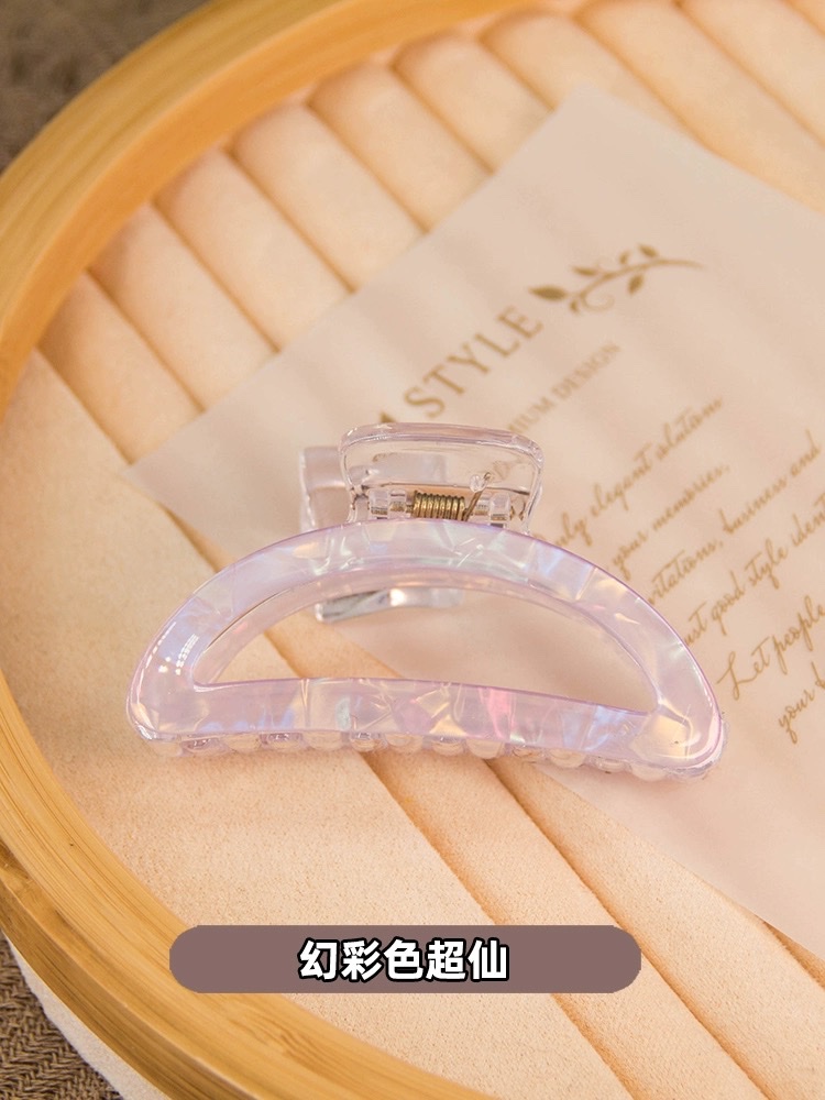 2024新款亚克力抓夹女高级感鲨鱼夹小号发夹后脑勺发量少发抓发饰发夹发饰抓夹创意饰品鲨鱼夹细节图