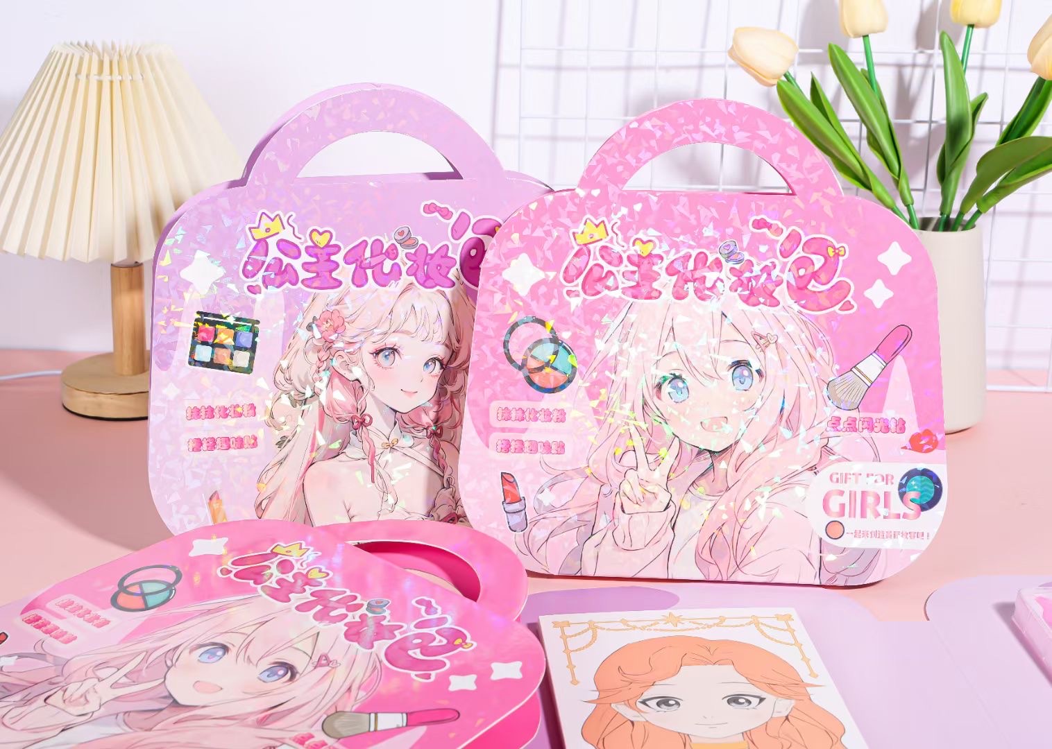 Cartoon Sticker Girl Costume Graffiti Book Princess Makeup Sticker Set Specification drawing