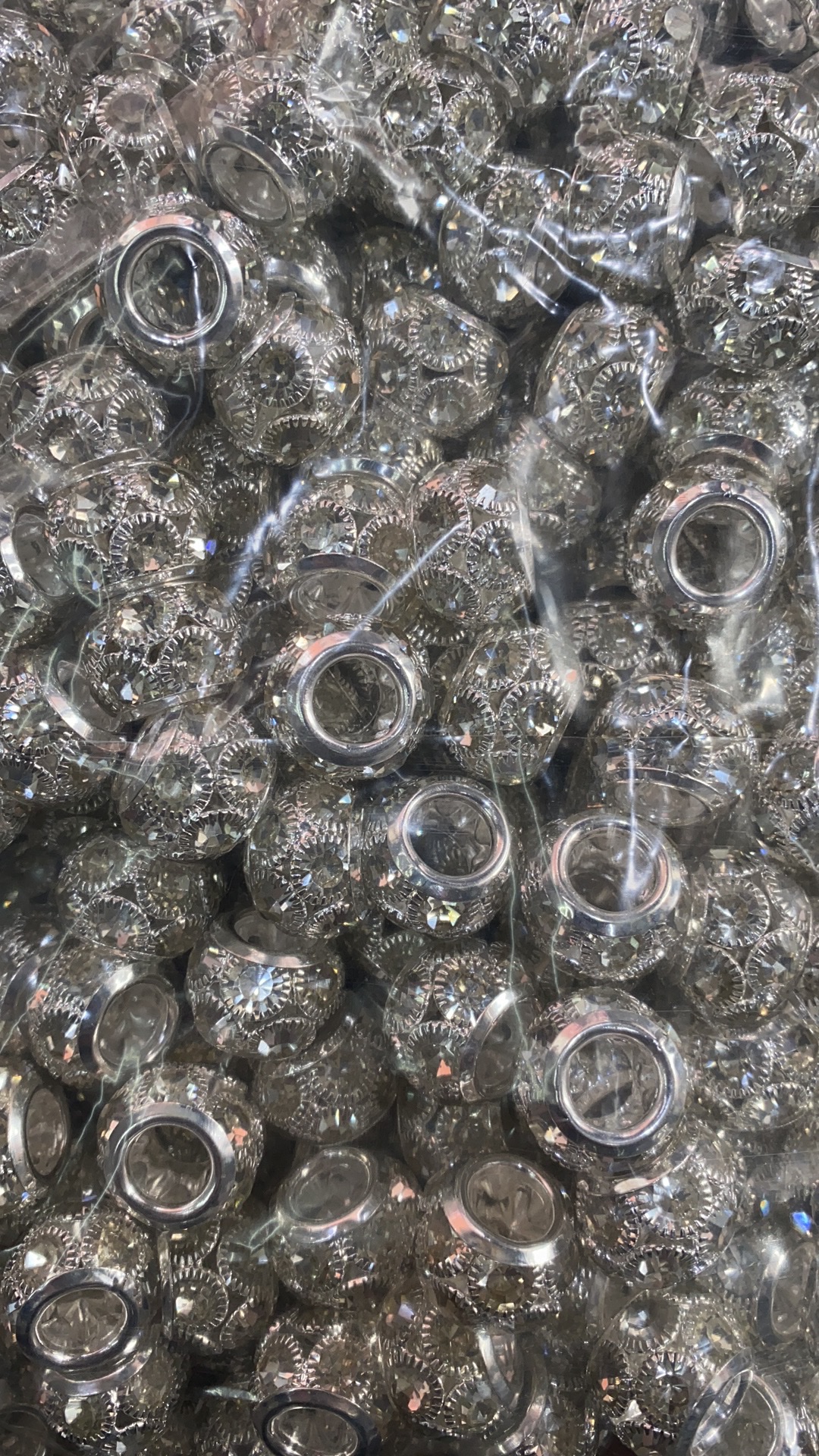 "500-piece" 12mm 7-diamond welded diamond ball and diamond ring jewelry accessories diy jewelry accessories detail image 2