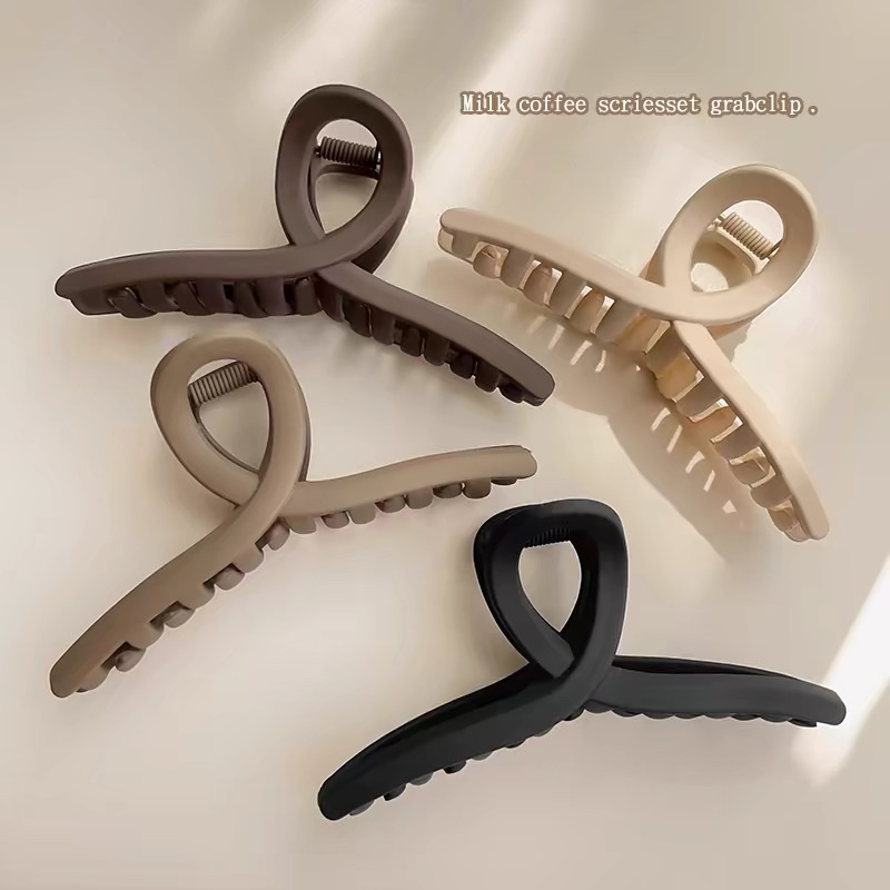 鲨鱼夹女高级感发夹头发量多大号发饰后脑勺2024新款夹子头饰抓夹发箍发光发箍羊角发箍羊角发箍女孩发箍发箍磨砂爪子12长发