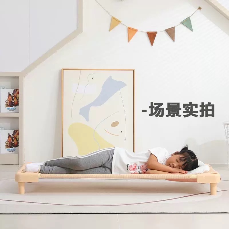 Special beds for children in kindergartens, nap beds, imported mesh beds, plastic beds, new mesh beds, single children's beds details Picture